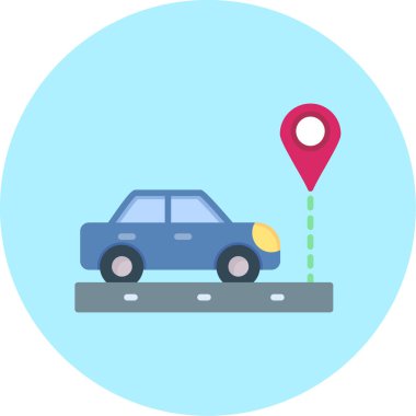 araba park yeri vektör simgesi