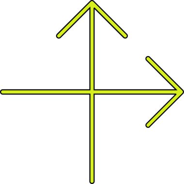 yön ok simgesi ana hat biçiminde