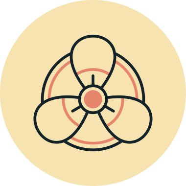 Çiçek simgesinin vektör illüstrasyonu