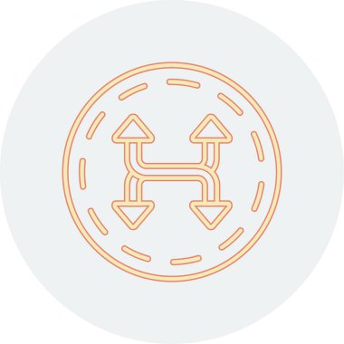 Bir çember simgesinin vektör illüstrasyonu