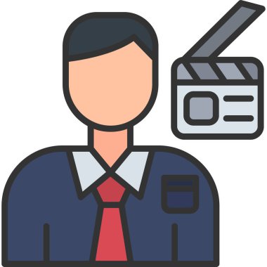 video kamera ikonu vektör illüstrasyonu