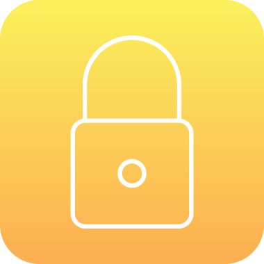 Bir asma kilit simgesinin vektör çizimi