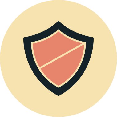 kalkan ikon vektör illüstrasyonu