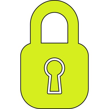 asma kilit ikon vektör çizimi