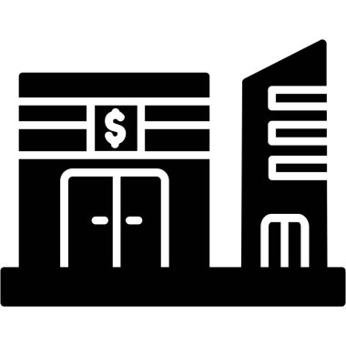 bina simgesi, basit vektör illüstrasyonu