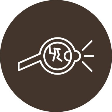 Beyaz arkaplanda uzun bir gölgesi olan bir büyüteçin vektör simgesi.