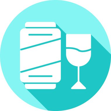 Şarap. Web simgesi basit illüstrasyon