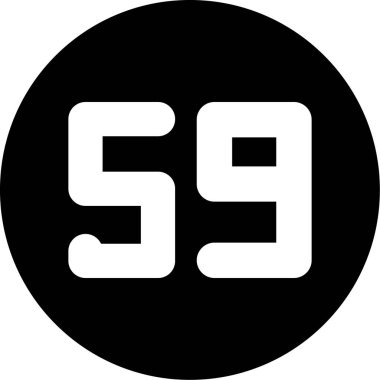 9 numaralı vektör simgesi