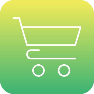 Tasarımınız için alışveriş arabası ikonu vektör çizimi