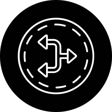 Eğilim biçimi izole edilmiş arkaplanda ok simgesi