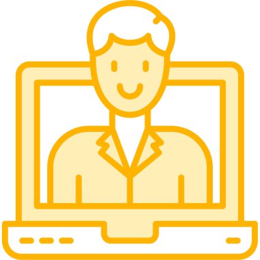 İş adamı simgesi, vektör illüstrasyonu