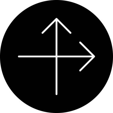 Katı biçimli ok yönü konumu simgesi