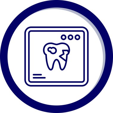 Diş simgesinin vektör illüstrasyonu