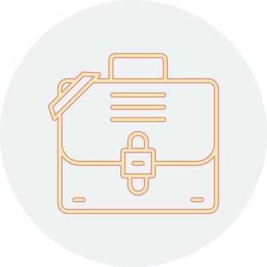 evrak çantası rengi ince çizgi vektör simgesi