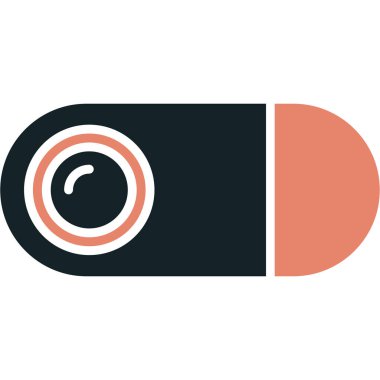 Kapsülü olan bir hapın düz simgesi