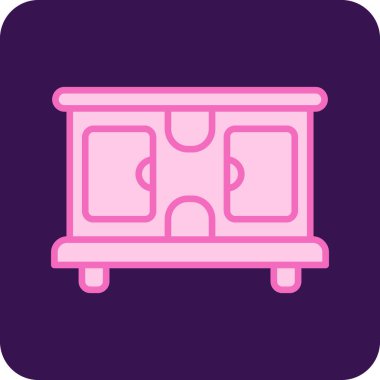 Modern b 'nin vektör illüstrasyonu yatak ikonundan yoksun