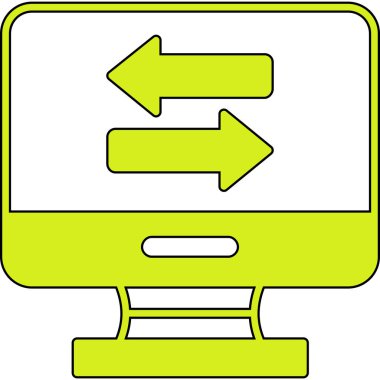 Bir bilgisayar simgesinin vektör illüstrasyonu