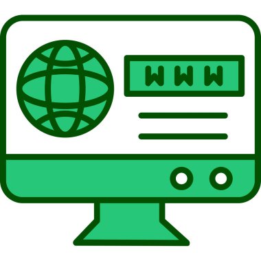 İnternet simgesi vektör illüstrasyonu