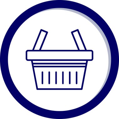 Bir alışveriş sepeti simgesinin vektör çizimi