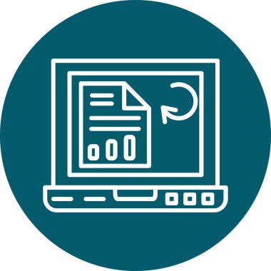 Vektör dizüstü bilgisayar Ico, vektör illüstrasyonu