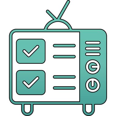 çevrimiçi haber vektörü renk illüstrasyonu