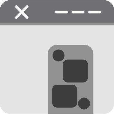 tarayıcı simgesi, vektör illüstrasyonu