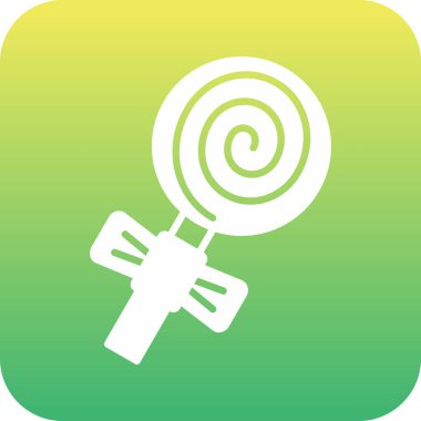 Benzersiz şeker lolipop çizgisi vektör simgesi