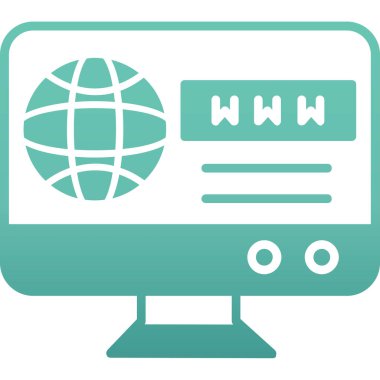 Web simgesi vektör illüstrasyonu