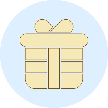 hediye kutusu simgesi, vektör illüstrasyonu basit tasarım