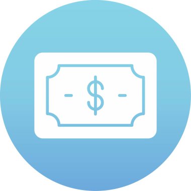 Dolar işareti. Web simgesi basit illüstrasyon