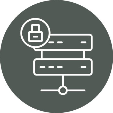 Sunucu ve modern simgenin vektör illüstrasyonu