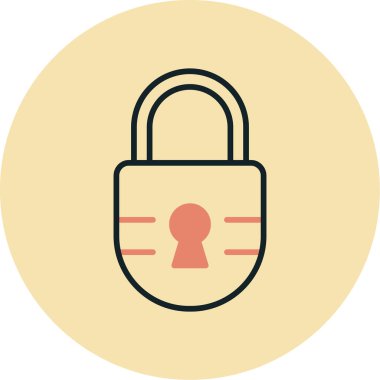 Modern kilit simgesinin vektör illüstrasyonu