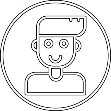 Adamım. Web simgesi basit illüstrasyon