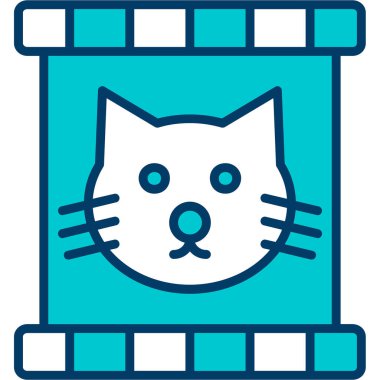 kedi simgesi, vektör illüstrasyonu