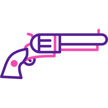 silah simgesi modada izole edilmiş arkaplan