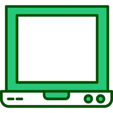 dizüstü bilgisayar simgesi renk ana hatları vektörü