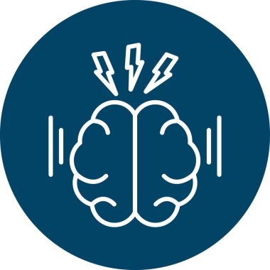 Beyin. Web simgesi basit tasarım