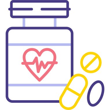 Tıbbi ilaçlar. Web simgesi