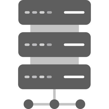 Veritabanı sunucu vektör simgesi