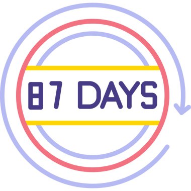 Taslak biçiminde 75 günlük simge