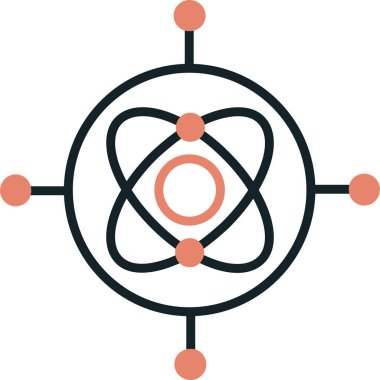 atom. Web simgesi basit illüstrasyon