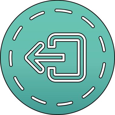 Yön ok simgesi. Web için çember ikon vektör simgesinin özet çizimi