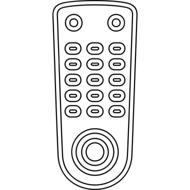 Uzaktan kumanda izole edilmiş simge tasarımı, vektör illüstrasyon grafiği