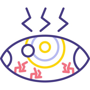 Göz Ağı simgesi, basit illüstrasyon, vektör