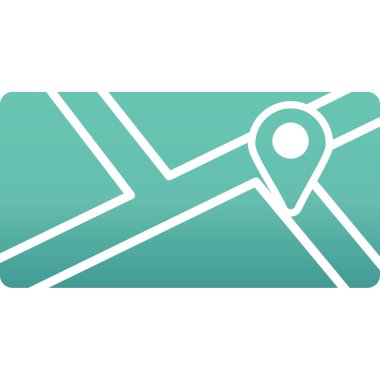 harita simgesi vektör illüstrasyonu