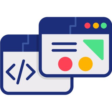 Kodlama geliştirme yazılım simgesi