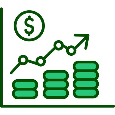 iş büyümesi grafik simgesi, özet biçimi