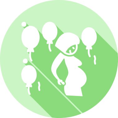 vektör içinde bebek kız simgesi, basit tasarım