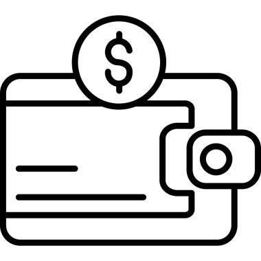 Para için. Web simgesi basit illüstrasyon