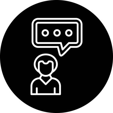 Sohbet simgesinin vektör illüstrasyonu